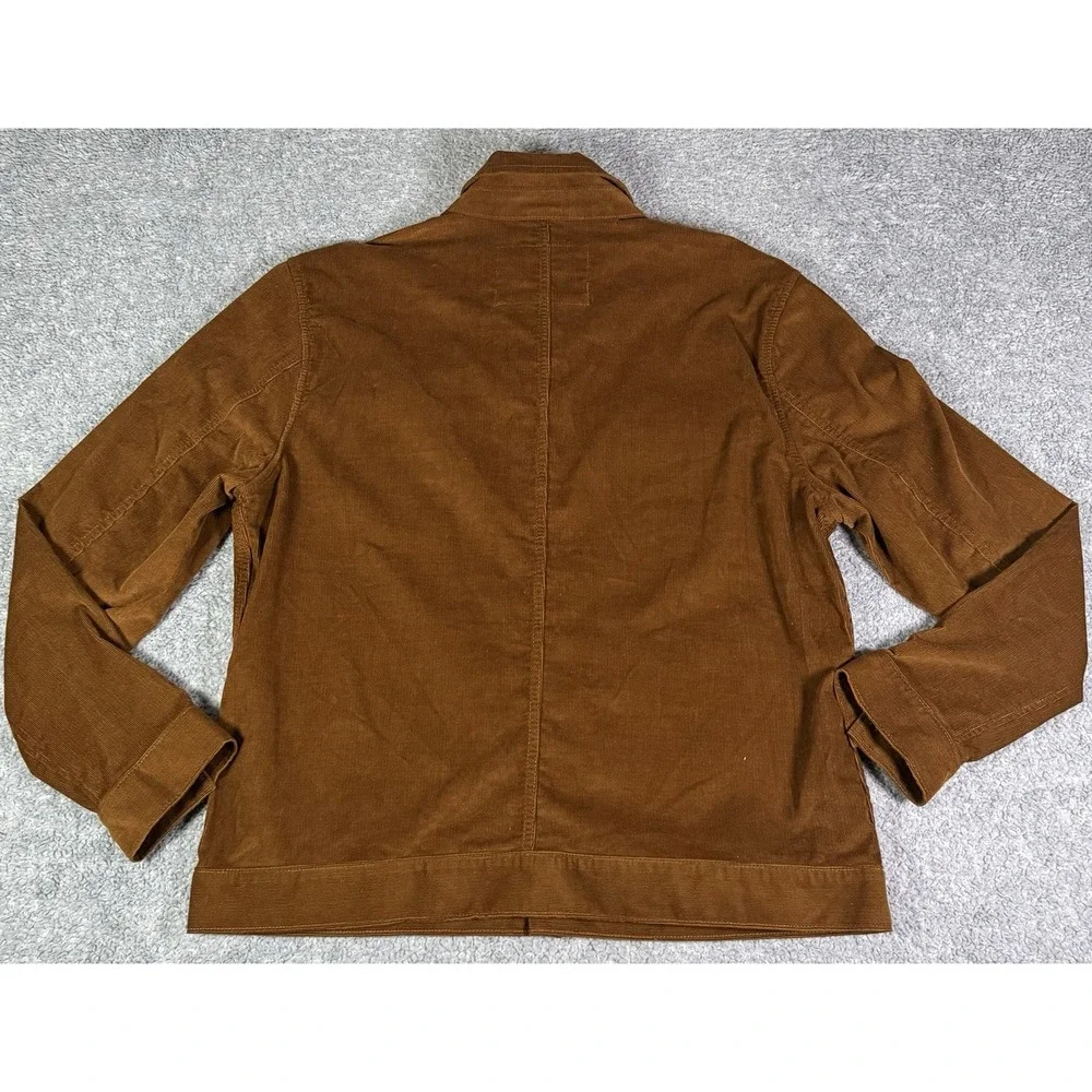 NWT Banana Republic Mens Large Corduroy Trucker Jacket Vicuna Brown Button Snaps